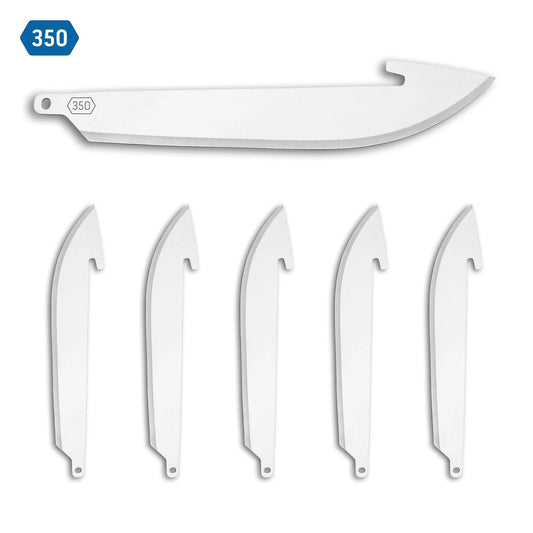 Outdoor Edge 3.5" 350 Drop-Point Knife Blade Pack 6pk STAINLESS