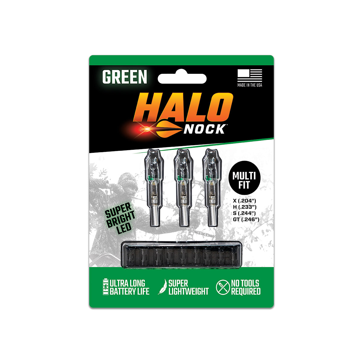 Halo Lighted Nock Multi Fit 3pk