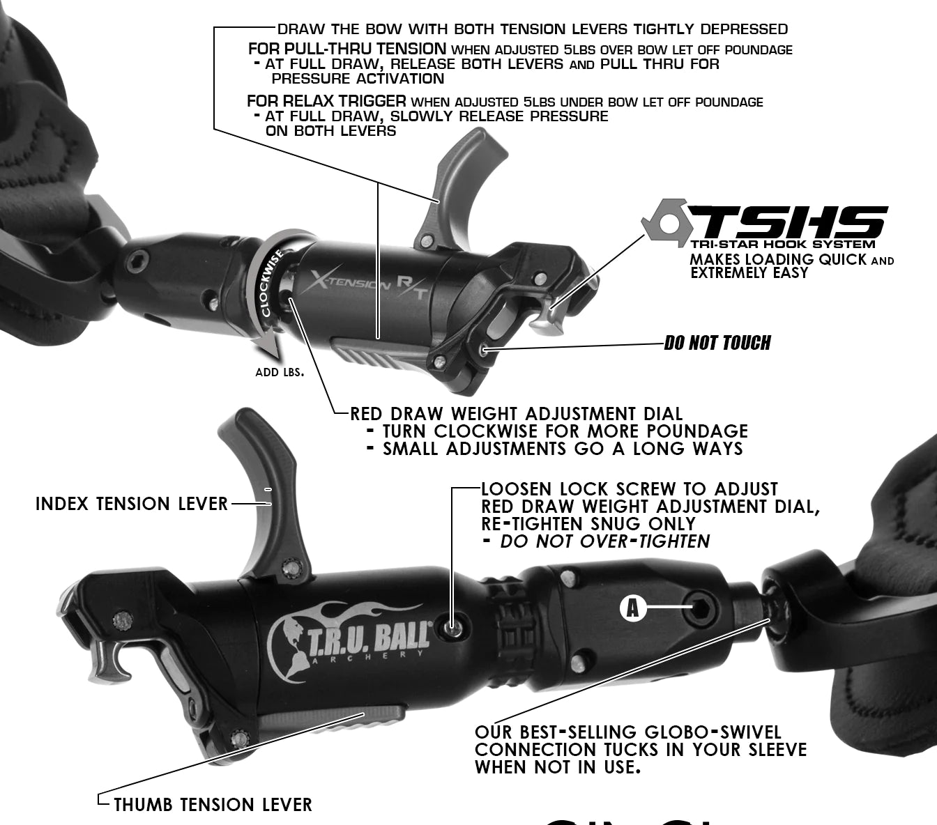 Tru Ball X-Tension R/T Buckle Release