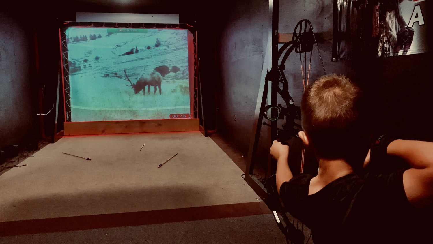 boy shooting techno hunt screen