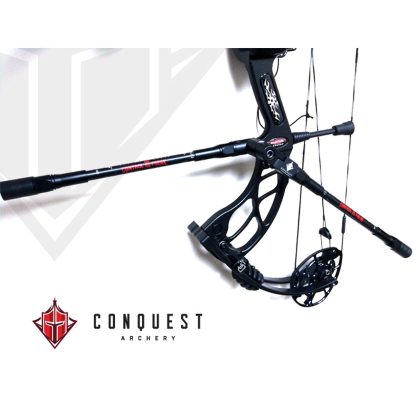 Conquest Control Freak .500 Bowhunter Complete Kit Stabilizers (W/ SMAC) Matte Black RH