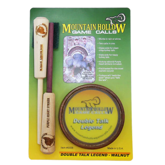 Mountain Hollow Double Talk Legend Walnut Pot Friction Turkey Call
