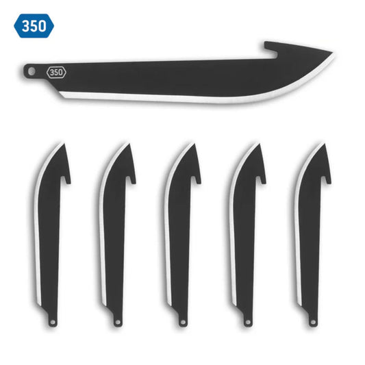 Outdoor Edge 3.5" 350 Drop-Point Knife Blade Pack 6pk BLACK-OXIDE