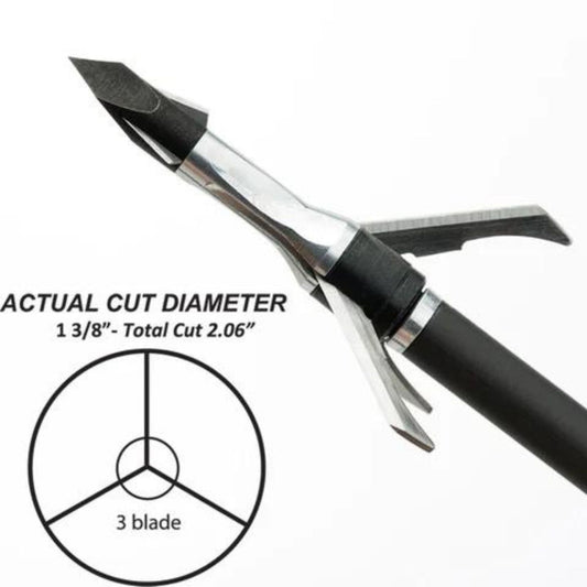 Grim Reaper Razortip 3 Blade Mechanical Broadheads 125gr 3pk