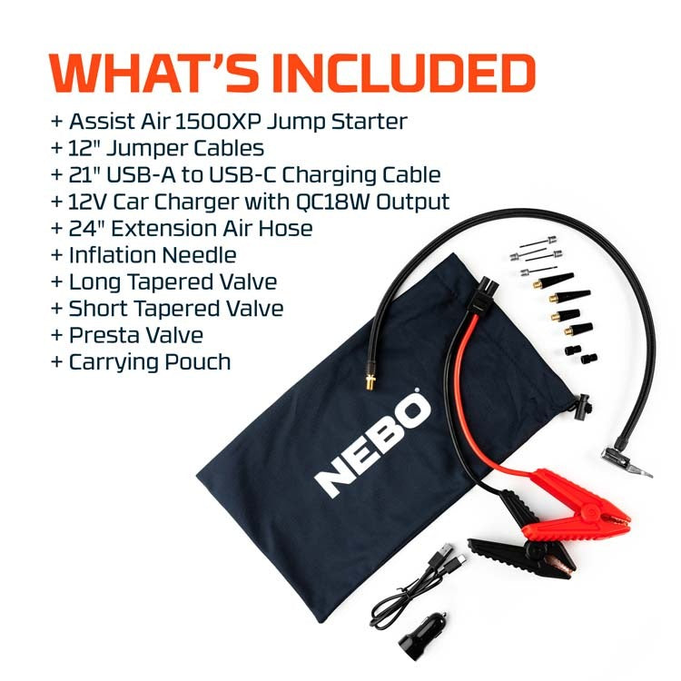 Nebo Assist Air 1500XP Jump Starter and Air Compressor